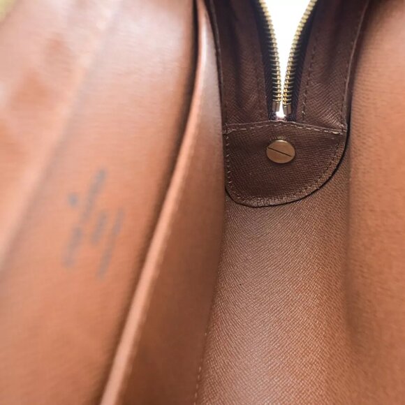 LOUIS VUITTON Orsay Clutch Hand Bag Monogram Leather Brown France - Picture 13 of 14